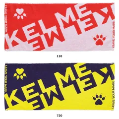 ケレメ KELME フットサル スポーツタオル ボディケア タオル フットサル 野球 サッカー バスケットボール バレーボール バドミントン 部活 練習 トレーニング ラグビー 犬 足跡  KC23S001 720 ネイビー×イエローのサムネイル