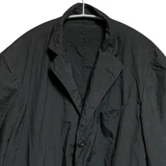 【送料無料】"Teatora" Packable Nylon Tailored Jacke 関連イメージワード：テック テーラード ワイドシルエット ポケッタブル デザイナーズ 黒 ブラック ドメブラ 日本製 Balenciaga シワ加工 ワイド コモリのサムネイル
