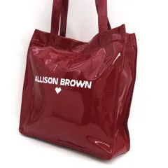 ALLISON BROW / アリソン ブラウン ◆トートバッグ/エナメル/ロゴ/レッド 【バッグ/BAG/鞄/カバン】 レディースファッション【中古】 のサムネイル