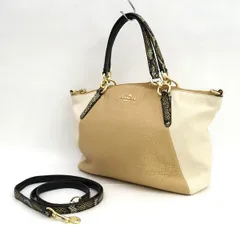 COACH / コーチ ◆2WAY ハンドバッグ ショルダーバッグ レザー ヘビ革柄 F38441 【バッグ/バック/BAG/鞄/カバン】 ブランド【中古】 