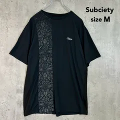 Subciety サブサエティー M ブラック PAISLEY PANEL DRY TEE Tシャツ 半袖 カットソー 丸首 クルーネック ペイズリー パネル ドライ 切替 ロゴ 刺繍 ストリート スケーター スポーツ ★ ■◆のサムネイル