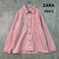 ZARA美品コーデュロイオーバーサイズCPOジャケット海外Mあずき色 