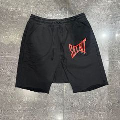 SECRET leather Shorts レザー ブラック ハーフパンツ - メルカリ