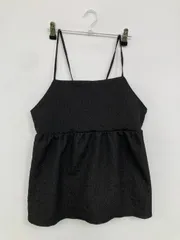 DRESKIP ドレスキップ キャミソール L ブラック 無地 リボン カップなし レディースのサムネイル