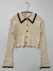 Chico チコ カーディガン/ボレロ F アイボリー ニット 無地 ショート丈 長袖 レディースのサムネイル