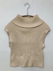 Chico チコ ニット/セーター F ベージュ ナイロン ニット 無地 ショート丈 袖なし タートルネック/ハイネック レディースのサムネイル