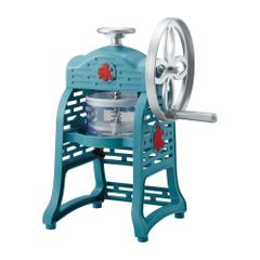 池永鉄工 レトロ 手動式かき氷機 青色 鋳物製 アンティーク 氷削機