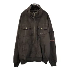 Sean John ショーンジョン フェイクスエードジャケット ブラウン(メンズ 3XL)中古 古着 V7902のサムネイル
