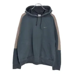 00年代 NIKE ナイキ ツートンカラー パーカー スポーツ グレー(メンズ M)中古 古着 V7704のサムネイル