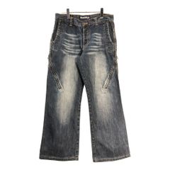 MUSHKA Jeans 지퍼 디자인 데님 팬츠 Y2K 블루 (맨즈 40) 중고 헌 옷 V7814
