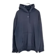 00年代 NIKE ナイキ センタースウォッシュ ロゴ パーカー スポーツ ネイビー(メンズ XL)中古 古着 V7564のサムネイル