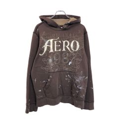 AEROPOSTALE 파커 페인트 블리치 인사이드 아웃 Y2K 브라운(맨즈 M) 중고 헌 옷 V5363