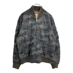 ALPHA INDUSTRIES アルファ インダストリーズ フライトジャケット ミリタリー 迷彩 ブラック(メンズ XL)中古 古着 V5245のサムネイル
