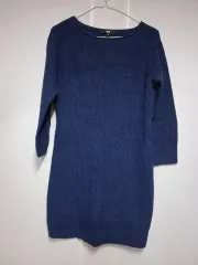 ユニクロ(UNIQLO) U ネイビー ニット ONE PIECE (L)