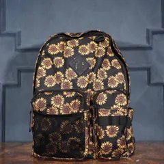 USA VINTAGE SUNFLOWER PATTERNED DESIGN BACK PACK/アメリカ古着ひまわり柄パックパック（リュック）のサムネイル