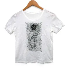 ビルダジュール ville d'azur バラ刺繍 Tシャツ カットソー 半袖 丸首 コットン 綿 40 ホワイト 白 /FT13のサムネイル