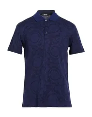 ヴェルサーチ メンズ トップス ポロシャツ VERSACE Navy ネイビーのサムネイル