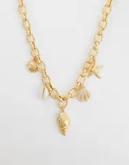 マンゴ レディース アクセサリー ネックレス・チョーカー・ペンダントトップ レース Mango summer charms necklace GOLD ゴールドのサムネイル
