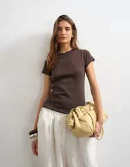 トップショップ レディース トップス Tシャツ Topshop everyday tee in chocolate チョコレートのサムネイル