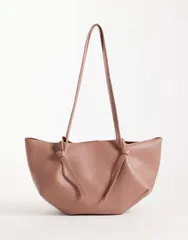 エイソス レディース バッグ ミニ ASOS DESIGN mini scoopinched tote in dusky PINK ピンクのサムネイル