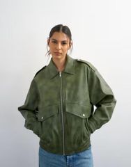 Stella McCartney H&M スネークスキンフライトジャケット - メルカリ