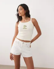 ビラボン レディース トップス タンクトップ ニット Billabong palm tree knit beach tank top in cream クリームのサムネイル