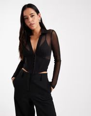 yo BIOTOP】 silk crepe corset blouse - メルカリ