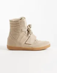 エイソス レディース シューズ スニーカー スエード ASOS DESIGN Damson concealed wedge sneakers in taupe suedette Taupe トープのサムネイル