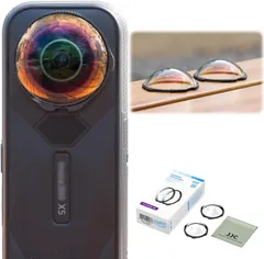 新品 JJC Insta360 X5 レンズガード Insta360 X5レンズカバー 光学ガラス 自動認識 パノラマ補正 レンズ保護 キズ/指紋/汚防止 撥水性 耐久性 高透過率 10層コーティング 完璧対応 高硬度 装着簡単 屋外撮影/旅行/日常保護に最適のサムネイル