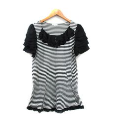TO BE CHIC トゥービーシック 半袖 チュニック トップス 白黒 2 - メルカリ