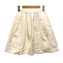 スピック&スパン Spick&Span スカート フレア タック レース ミニ丈 38 白 アイボリーのサムネイル