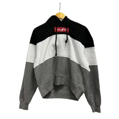 カンゴール KANGOL パーカー 長袖 総柄 フード コットン混 MC19SP12-L002 F 黒 ブラック 白 ホワイト グレー 赤 レッドのサムネイル