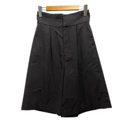 ナノユニバース nano universe ショートパンツ バミューダパンツ リネン混 無地 F 黒 ブラックのサムネイル
