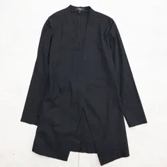 Theory セオリー WINOLA CRUNCH WASH コート ノーカラージャケット リネン レーヨン ブラック レディース ０ b01580
