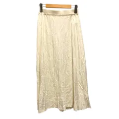 ベイジ BEIGE, スカート フレア ストレッチ ロング丈 2 白 ホワイト