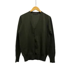 コムサ COMME CA カーディガン 長袖 Vネック 無地 ウール 02-50K001 50 緑 グリーンのサムネイル