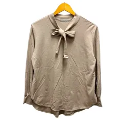 ダーマコレクション dama collection カットソー ボウタイ リボン 無地 長袖 2 ベージュのサムネイル