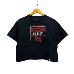 ハフ HUF Tシャツ 半袖 クルーネック プリント コットン 114910 S 黒 ブラック 白 ホワイト 赤 レッドのサムネイル