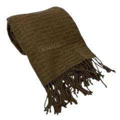 ニナリッチ NINA RICCI ストール 無地 毛 日本製 75×120 茶ブラウンのサムネイル