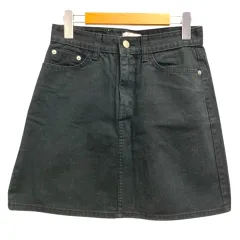 リーバイス ビンテージ クロージング LEVI'S VINTAGE CLOTHING ×BLACK ONE DAY デニム スカート ミニ丈 台形 無地 黒 ブラックのサムネイル