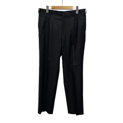 ランバン LANVIN COLLECTION パンツ 無地 センタープレス タック ウール LA-SY-75111 94 黒 ブラックのサムネイル