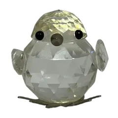 スワロフスキー SWAROVSKI 置物 フィギュリン ひよこ 小鳥 すずめ クリスタル 黒 ブラックのサムネイル