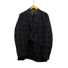 フォーワンセブンバイエディフィス 417byEDIFICE テーラードジャケット 長袖 チェック 20-010-312-4001-3-0 XL 黒 ブラック 茶 ブラウンのサムネイル