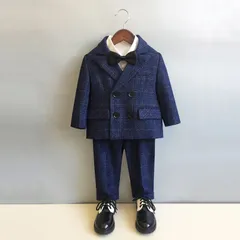 フォーマルスーツ 男の子 5点セット ジャケット+ベスト+パンツ+ボウタイ+コサージュ 子供服 キッズ 入園式 入学式 卒業式 演出 冠婚葬祭