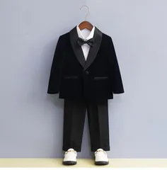 フォーマルスーツ 男の子 3点セット ジャケット+パンツ+ボウタイ 子供服 キッズ 入園式 入学式 卒業式 演出 冠婚葬祭