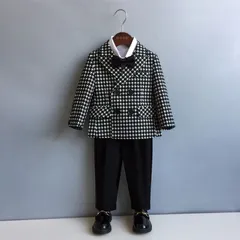 フォーマルスーツ 男の子 3点セット ジャケット+パンツ+ボウタイ チェック子供服 キッズ 入園式 入学式 卒業式 演出 冠婚葬祭
