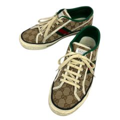GUCCI ◇ GGキャンバス シェリーラインレザー スニーカー - メルカリ