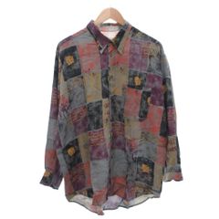 希少フランス製】Bruce Field パッチワーク風 ペイズリー総柄シャツ 