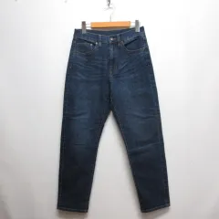 グローブ grove 美品 ハイウエスト テーパード デニム パンツ ジーンズ M インディゴ ストレッチ ジッパーフライのサムネイル