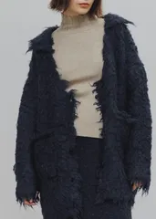 【アウトレット】WILLFULLY/ウィルフリー リバーシブルニットカーディガン (ネイビー) brushed lightly reversible knit cardiganのサムネイル